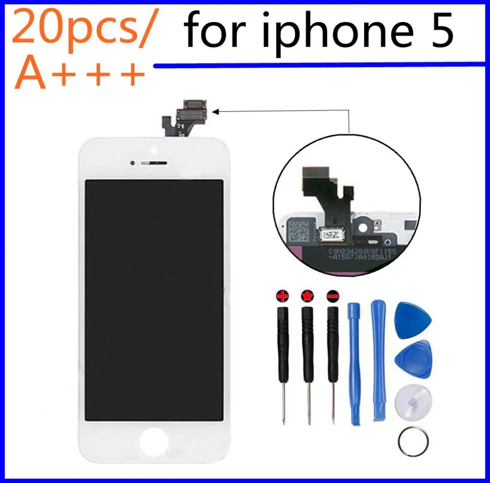 AAA Quality 20PCS/LOT LCD Display For iPhone 5 5G LCD with touch screen Full set Assembly White and black Free shipping DHL
AAA Quality 20PCS/LOT LCD Display For iPhone 5 5G LCD with touch screen Full set Assembly White and black Free shipping DHL