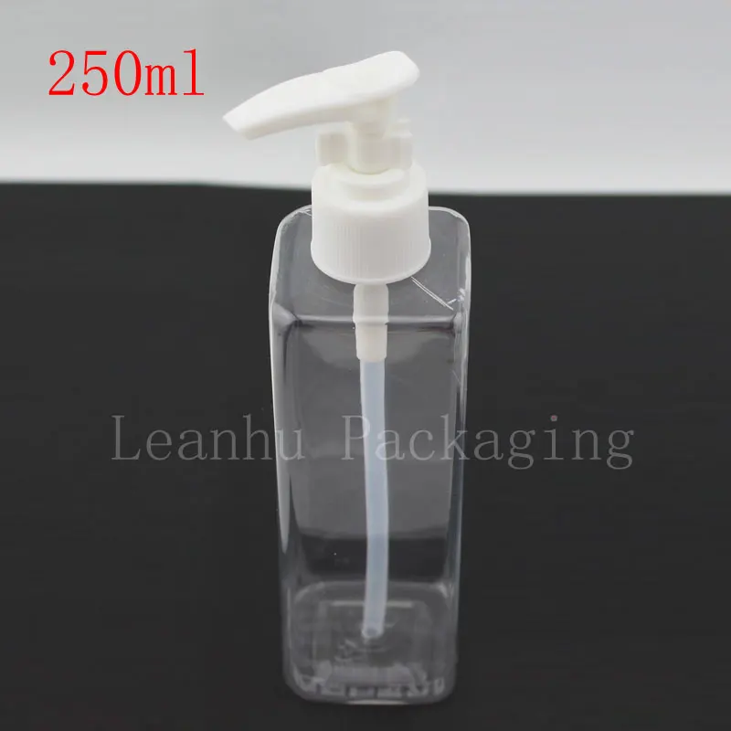 Wholesale 250ml Transparent Plastic Square Bottle, 250cc Pressure Mouth/ Bayonet Pump Cosmetic Points Bottling(28PC/Lot)
Wholesale 250ml Transparent Plastic Square Bottle, 250cc Pressure Mouth/ Bayonet Pump Cosmetic Points Bottling(28PC/Lot)