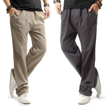Men's Pants Spring and Summer Chinese Style Linen Solid Color Straight Loose Breathable Trousers / Harajuku High Quality Pants
Men's Pants Spring and Summer Chinese Style Linen Solid Color Straight Loose Breathable Trousers / Harajuku High Quality Pants