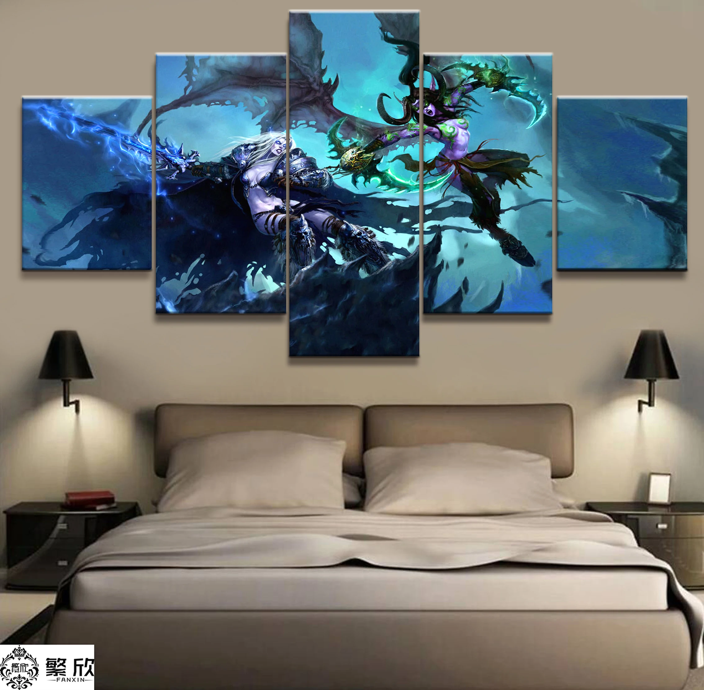 5 Piece Warcraft Illidan Stormrage Game Canvas Printed Painting For Living Room Wall Art Decor Picture Artworks Modern Poster 
5 Piece Warcraft Illidan Stormrage Game Canvas Printed Painting For Living Room Wall Art Decor Picture Artworks Modern Poster