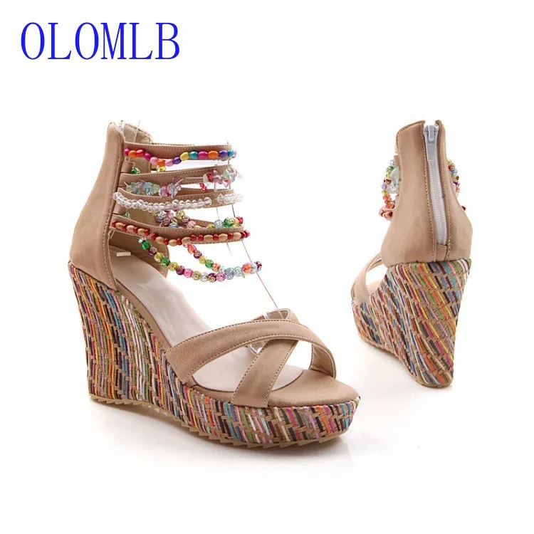 OLOMLB New Summer Women's Sandals Fish Mouth Fashion High Heel Platform Open Toes Women Sandals Casual Shoes Lncrease Size 34~43
OLOMLB New Summer Women's Sandals Fish Mouth Fashion High Heel Platform Open Toes Women Sandals Casual Shoes Lncrease Size 34~43