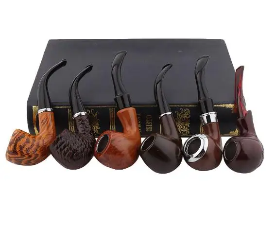 6 PCS Smoking Set Ebony Wood Smoking Pipe Handmade Brown Tobacco Pipe Wood Classic Bent Pipes Gift Cigarette Cigar Tube
6 PCS Smoking Set Ebony Wood Smoking Pipe Handmade Brown Tobacco Pipe Wood Classic Bent Pipes Gift Cigarette Cigar Tube