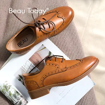 BeauToday Brogue Women Shoes Genuine Leather Calfskin Classical Style Round Toe Brand New Lace-Up Ladies Flats 21414
BeauToday Brogue Women Shoes Genuine Leather Calfskin Classical Style Round Toe Brand New Lace-Up Ladies Flats 21414