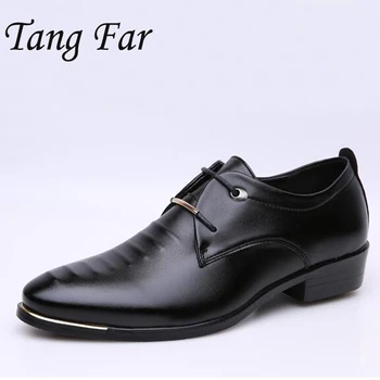 New Men Dress Shoes Fashion Pointed Toe Office Shoes Black Striped Work Shoes Male Lace-Up Derby Flats Drop Shipping
New Men Dress Shoes Fashion Pointed Toe Office Shoes Black Striped Work Shoes Male Lace-Up Derby Flats Drop Shipping