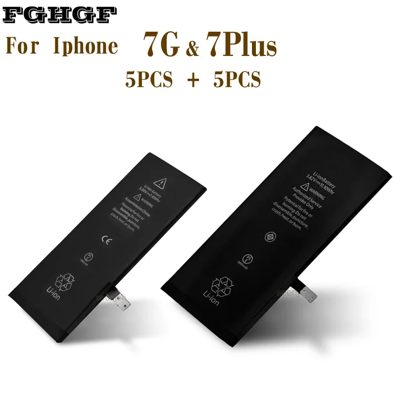 FGHGF Mobile Phone Battery 5PCS Batteries For Iphone 7 7G And 5PCS Batteries For Iphone 7 Plus AAA High Quality ROHS Replacement
FGHGF Mobile Phone Battery 5PCS Batteries For Iphone 7 7G And 5PCS Batteries For Iphone 7 Plus AAA High Quality ROHS Replacement