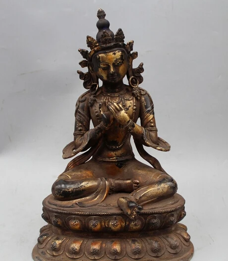 006491 15"Chinese Tibet Buddhism Bronze Gild Seat Manjusri Kwan-yin Guan Yin Statue
006491 15"Chinese Tibet Buddhism Bronze Gild Seat Manjusri Kwan-yin Guan Yin Statue