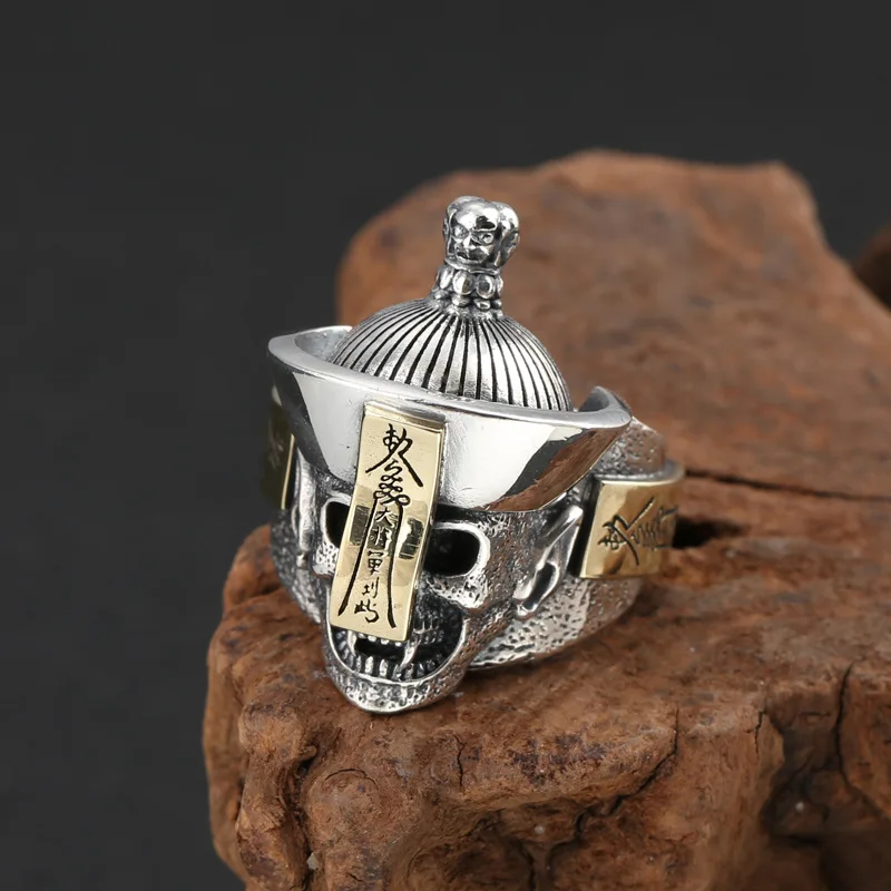 Wholesale S925 Sterling Silver Men's Ring Personality Vintage Thai Silver General Skull Zombie Open Ended Ring
Wholesale S925 Sterling Silver Men's Ring Personality Vintage Thai Silver General Skull Zombie Open Ended Ring