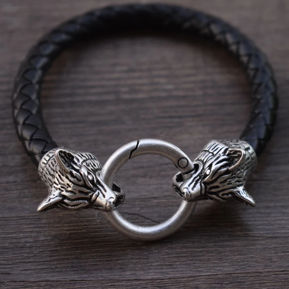 SanLan mens Viking Wolf Heads Bracelet Wolf totem jewellery Amulet Man Cool Animal boyfriend gift
SanLan mens Viking Wolf Heads Bracelet Wolf totem jewellery Amulet Man Cool Animal boyfriend gift
