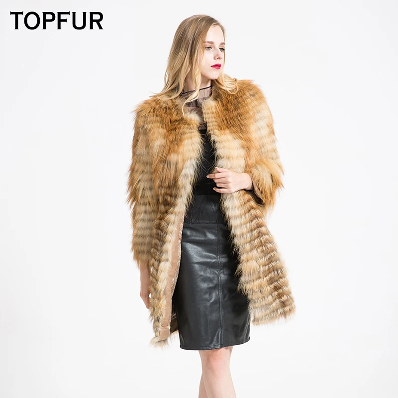 TOPFUR 2019 New Real Fox Fur Women Coat Natural Gold Fox Fur Jacket O-Neck Long Women Outwear Winter Genuine Fur Fashion Luxury
TOPFUR 2019 New Real Fox Fur Women Coat Natural Gold Fox Fur Jacket O-Neck Long Women Outwear Winter Genuine Fur Fashion Luxury