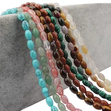 44pcs/string 6*9mm Olive Shape Natural Stone Beads for Jewelry Making Tiger Eye Stone DIY Bracelets Accessories
44pcs/string 6*9mm Olive Shape Natural Stone Beads for Jewelry Making Tiger Eye Stone DIY Bracelets Accessories