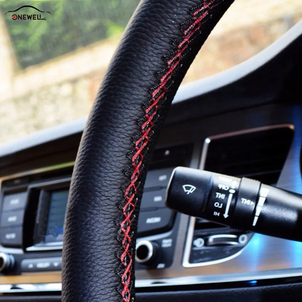 Microfiber Leather Hand Stitched Braid Car Steering Wheel Cover Skid Proof With Needles and Thread for 38 cm Car
Microfiber Leather Hand Stitched Braid Car Steering Wheel Cover Skid Proof With Needles and Thread for 38 cm Car