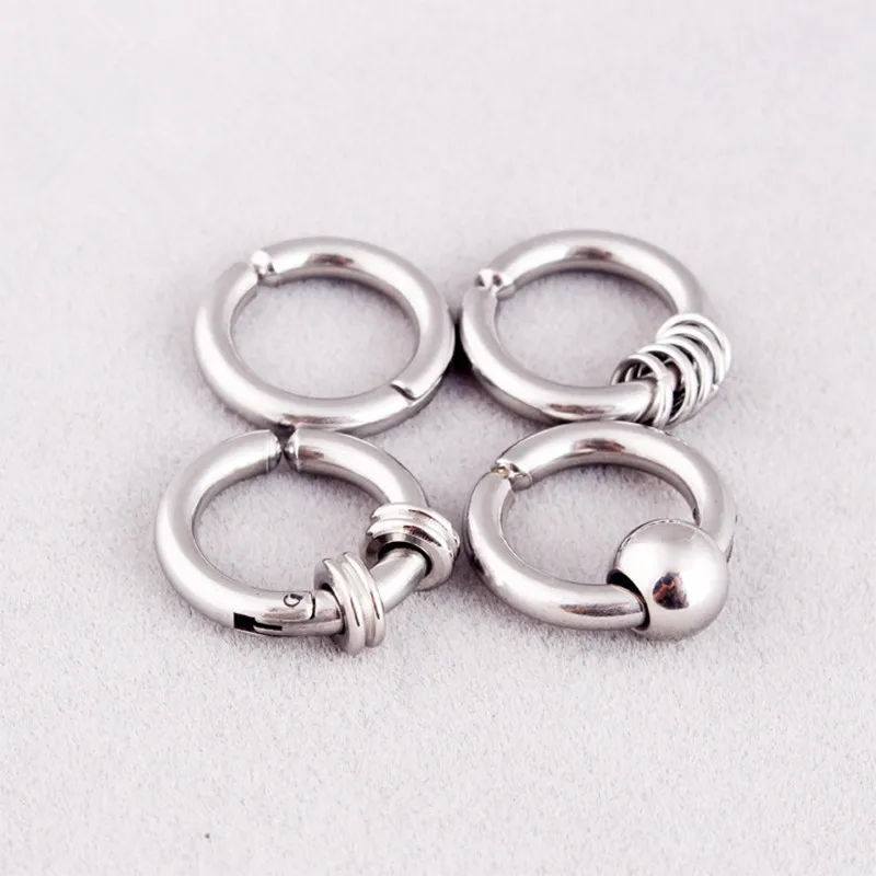 1Pcs Punk Simple Small Circle With Ball Not Puncture Hoop Earring Silver Color Clip Hip Hop Earring For Men Women Jewelry E215
1Pcs Punk Simple Small Circle With Ball Not Puncture Hoop Earring Silver Color Clip Hip Hop Earring For Men Women Jewelry E215