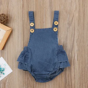 2019 Sleeveless Infant Newborn Baby Girls Denim Romper Jumpsuit New Fashion Summer Bandage Playsuit Clothes Outfits
2019 Sleeveless Infant Newborn Baby Girls Denim Romper Jumpsuit New Fashion Summer Bandage Playsuit Clothes Outfits