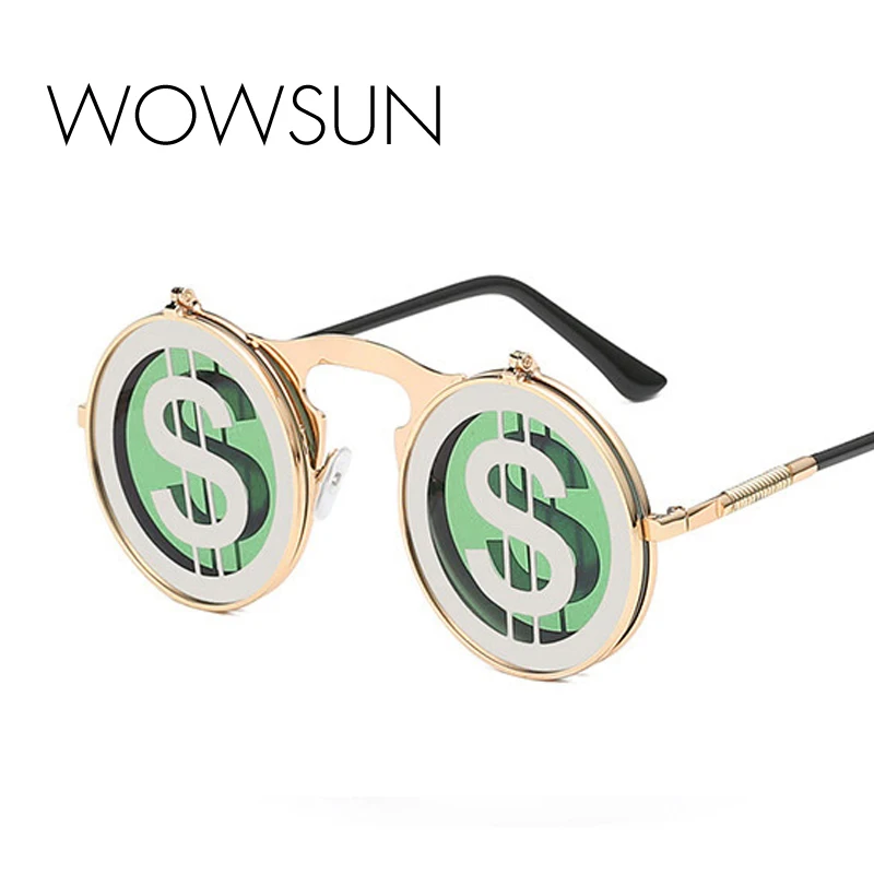 WOWSUN New Fashion Round Men And Women Sunglasses Brand Designer Gold Coin Flip Sunglasses Metal Frame UV400 A522
WOWSUN New Fashion Round Men And Women Sunglasses Brand Designer Gold Coin Flip Sunglasses Metal Frame UV400 A522