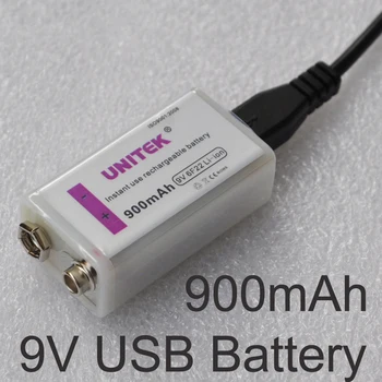 UNITEK 6F22 USB 9V rechargeable battery 900mAh li ion lithium ion cell for wireless microphone Guitar EQ smoke alarm multimeter
UNITEK 6F22 USB 9V rechargeable battery 900mAh li ion lithium ion cell for wireless microphone Guitar EQ smoke alarm multimeter