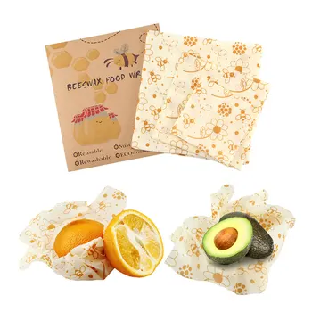 Zero Waste 3Pcs Reusable Beeswax Cloth Saran Wrap Food Fresh Keeping Bag Lid Cover Stretch Food Beeswax Wrap Kitchen Tools
Zero Waste 3Pcs Reusable Beeswax Cloth Saran Wrap Food Fresh Keeping Bag Lid Cover Stretch Food Beeswax Wrap Kitchen Tools