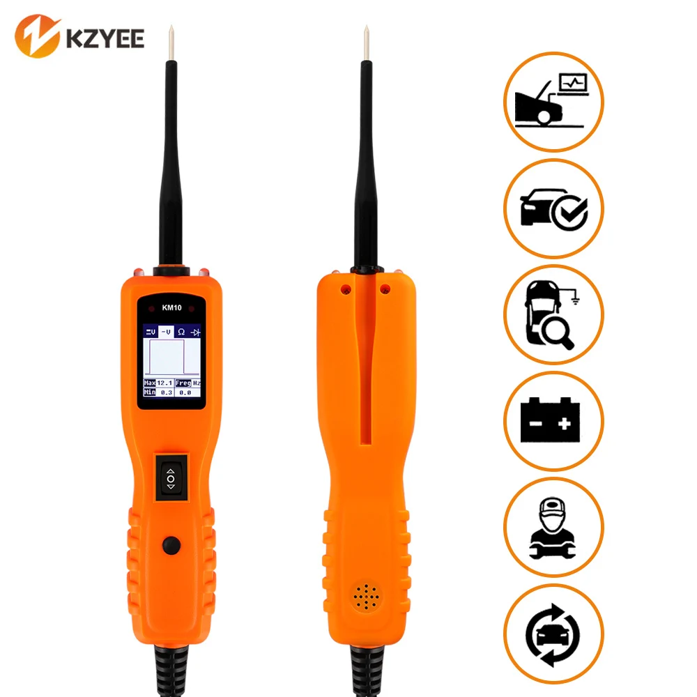 KZYEE KM10 12V Battery Tester Power Probe Short Circuit Car Circuit Tester Power Scan 24V Open Circuit Voltage Diagnostic Tool
KZYEE KM10 12V Battery Tester Power Probe Short Circuit Car Circuit Tester Power Scan 24V Open Circuit Voltage Diagnostic Tool
