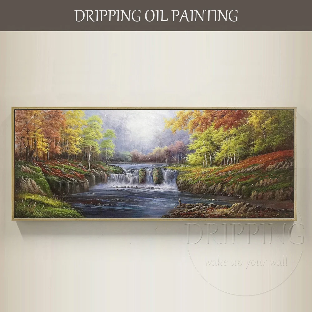 China Artist Hand-painted Classical Landscape Oil Painting on Canvas Beautiful Natural Scenery Small Waterfall Oil Painting
China Artist Hand-painted Classical Landscape Oil Painting on Canvas Beautiful Natural Scenery Small Waterfall Oil Painting
