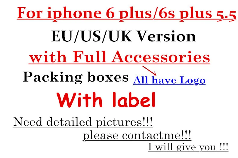 DHL 50pcs/lot High Quality US/EU/UK Version Phone Packaging Packing Box Case For iPhone 6 plus/6s plus With Full Accessories Box
DHL 50pcs/lot High Quality US/EU/UK Version Phone Packaging Packing Box Case For iPhone 6 plus/6s plus With Full Accessories Box