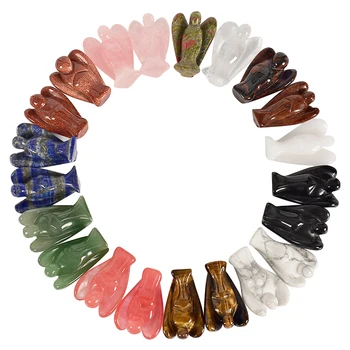Gemstones Natural Angle Figurine Miniature carved craft With Gift Box 1.5 inch stones and crystals statues for home decoration
Gemstones Natural Angle Figurine Miniature carved craft With Gift Box 1.5 inch stones and crystals statues for home decoration