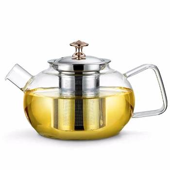 New Artistical Grip Glass Teapot with Micromesh Stainless Steel Infuser Lid Microwave Stovetop Safe Tea Kettle 27 fl.oz / 800ml
New Artistical Grip Glass Teapot with Micromesh Stainless Steel Infuser Lid Microwave Stovetop Safe Tea Kettle 27 fl.oz / 800ml