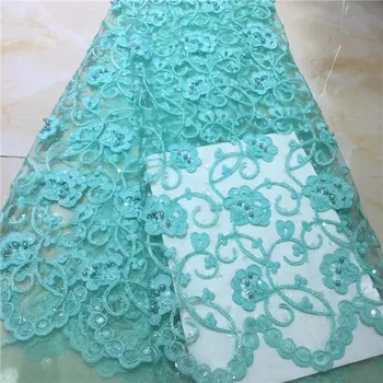 green high quality French Nigerian beads sequins net lace African tulle mesh sequence lace fabric for party dress
green high quality French Nigerian beads sequins net lace African tulle mesh sequence lace fabric for party dress