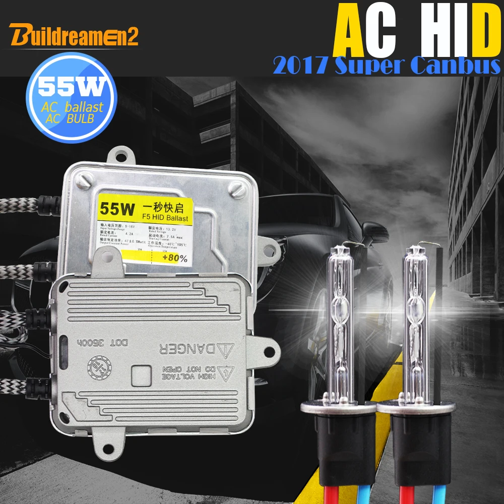 

Buildreamen2 H1 H3 H7 H8 H9 H11 9005 HB3 9006 880 881 55W Canbus HID Xenon Kit AC Ballast Lamp Decoder 4300K Car Light Headlight