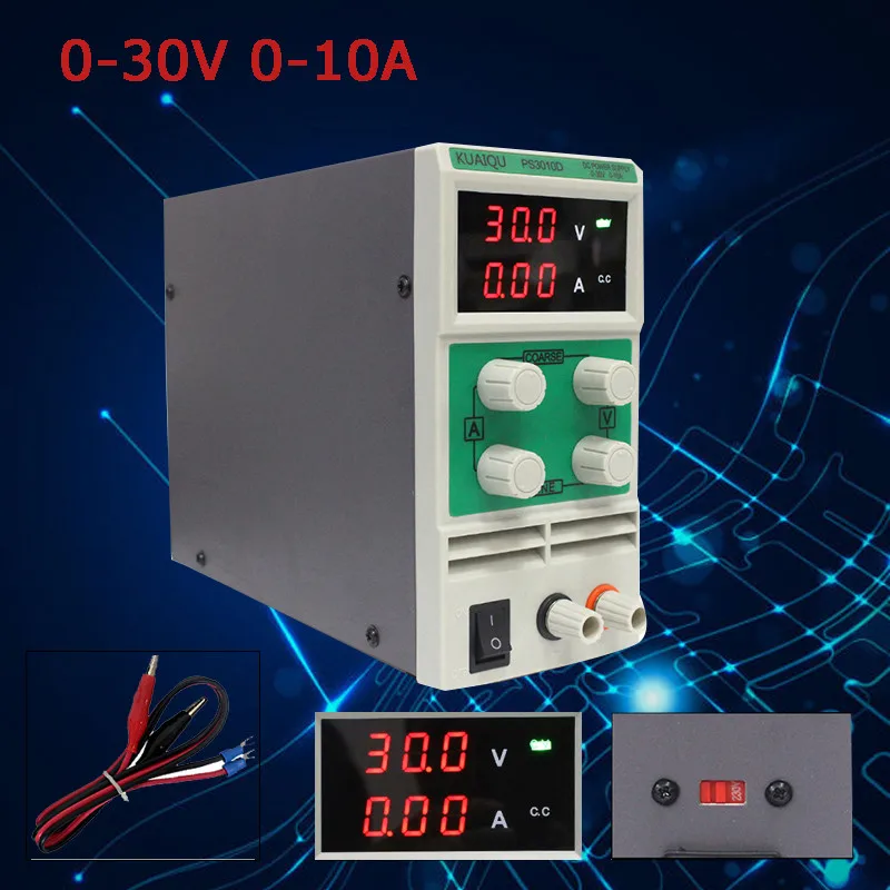 0.1V/0.01A Digital display 30V 10A Adjustable DC power supply laboratory Voltage regulator Switching power supply 
0.1V/0.01A Digital display 30V 10A Adjustable DC power supply laboratory Voltage regulator Switching power supply