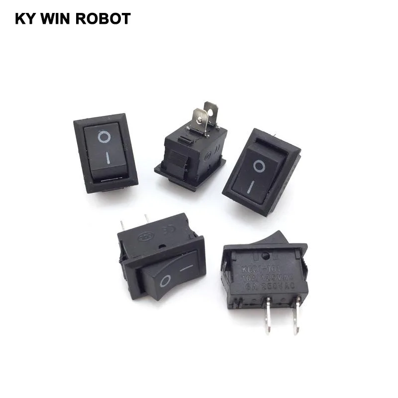 

Free shipping 10PCS KCD1-101 2Pin Snap-in ON/OFF Rocker Switch SPST switch Power 6A/250V 10A/125V