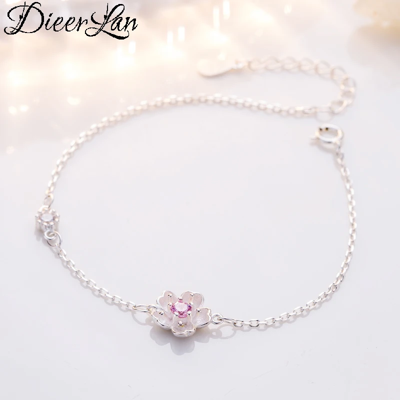DIEERLAN New Designer 925 Sterling Silver Jewelry Brand Pink Zirconia Flower Bracelets For Women Wedding Accessories Bijoux
DIEERLAN New Designer 925 Sterling Silver Jewelry Brand Pink Zirconia Flower Bracelets For Women Wedding Accessories Bijoux