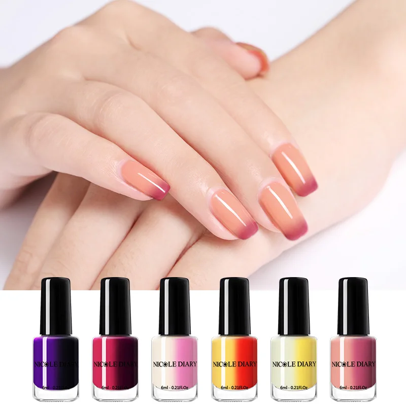 NICOLE DIARY 6ml Light Sensitive Thermal Nail Polish Peel Off Color Changing Nail Lacquer Maincure Nail Art Varnish
NICOLE DIARY 6ml Light Sensitive Thermal Nail Polish Peel Off Color Changing Nail Lacquer Maincure Nail Art Varnish
