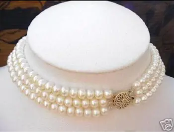 Real charming south set 3 Strand 8-9MM natural White Pearl Choker Necklace c
Real charming south set 3 Strand 8-9MM natural White Pearl Choker Necklace c