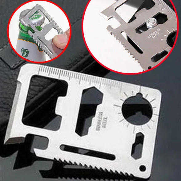 11 in 1 Multi Purpose Swiss Knife for Outdoor Camping Survival hunting Military Credit Card Knife SOS Pocket Army EDC Tools
11 in 1 Multi Purpose Swiss Knife for Outdoor Camping Survival hunting Military Credit Card Knife SOS Pocket Army EDC Tools