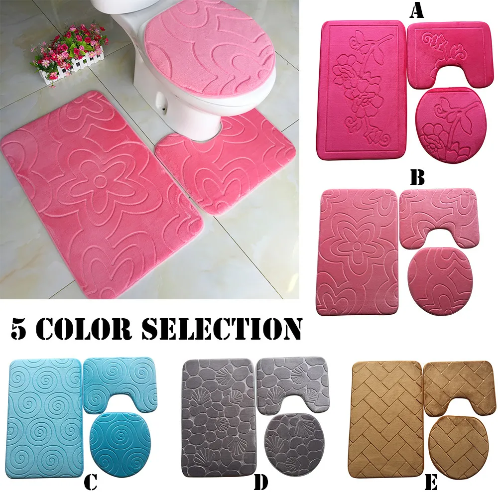 3pcs Toilet Seat Cover Non-Slip Suction Grip Bath Mat Bathroom Kitchen Carpet Doormats Decor Cushion Toilet Cover Seat T7#
3pcs Toilet Seat Cover Non-Slip Suction Grip Bath Mat Bathroom Kitchen Carpet Doormats Decor Cushion Toilet Cover Seat T7#
