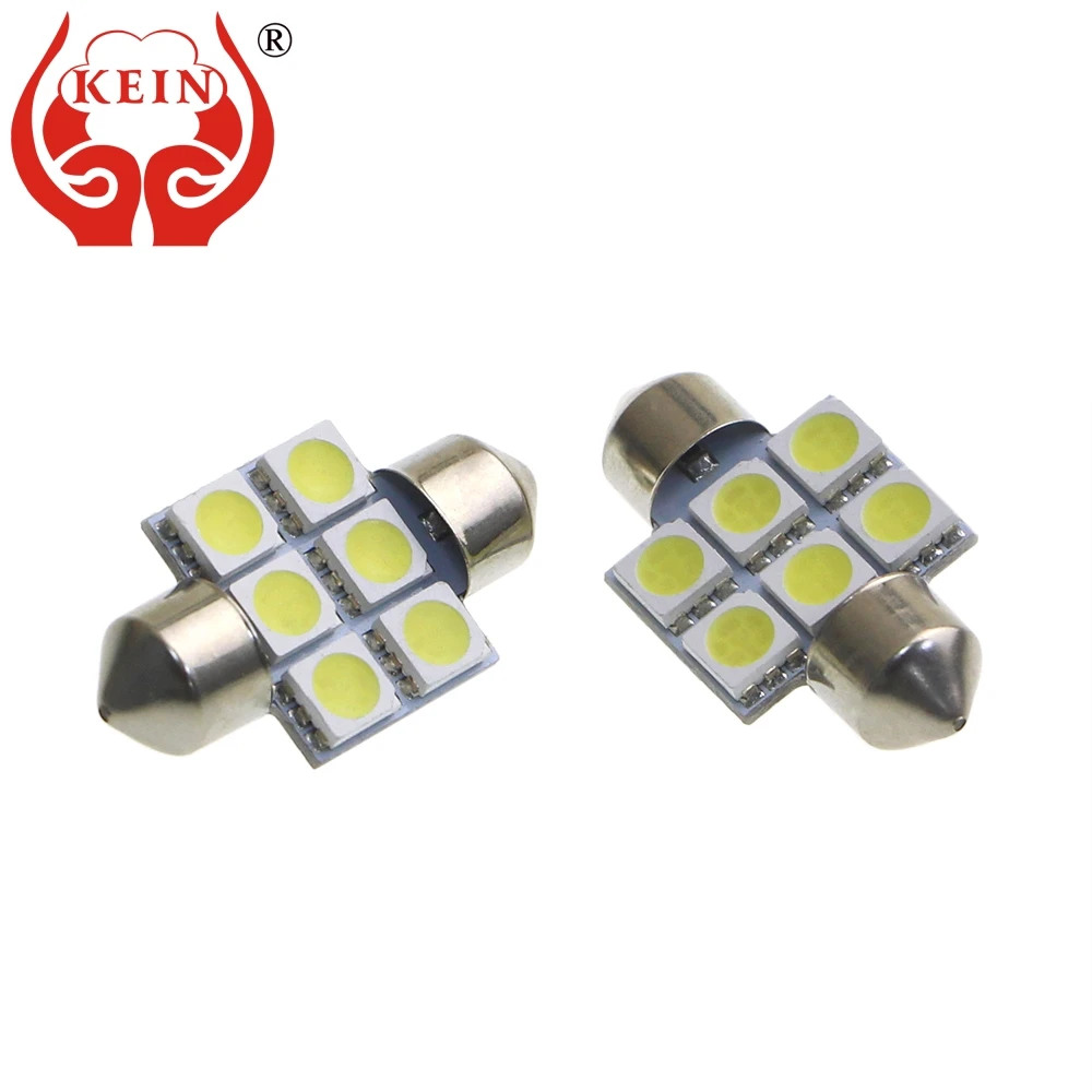 KEIN 6PCS festoon c5w led bulb 12V 31mm 36mm 39mm 41mm led 5050 6smd lamp c3w c10w car auto license plate reading interior light
KEIN 6PCS festoon c5w led bulb 12V 31mm 36mm 39mm 41mm led 5050 6smd lamp c3w c10w car auto license plate reading interior light