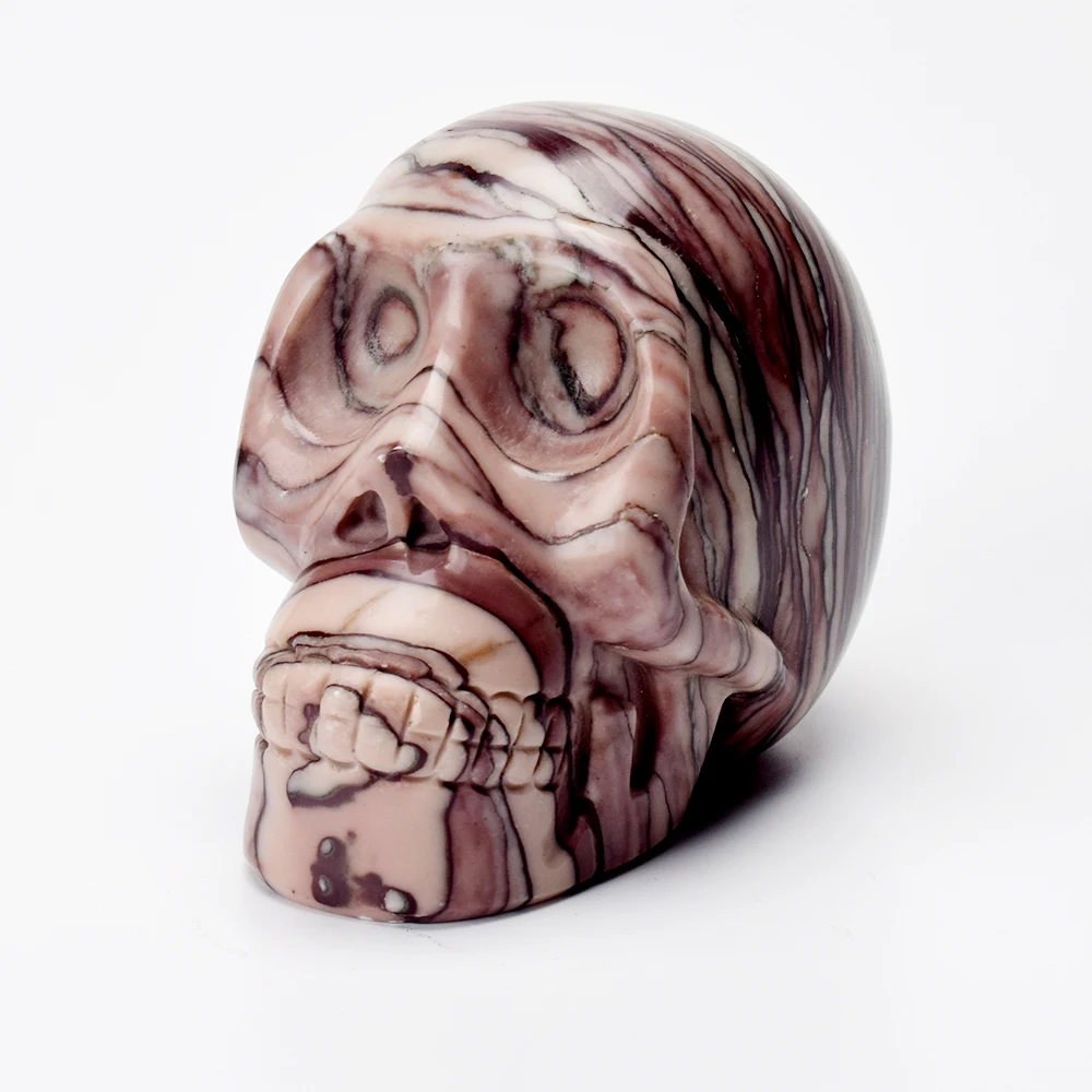 4'' Realistic Crystal Skull Statue Natural Network Stone Carved Healing Gemstone Carving Skull Sculpture Feng Shui Home Decor
4'' Realistic Crystal Skull Statue Natural Network Stone Carved Healing Gemstone Carving Skull Sculpture Feng Shui Home Decor
