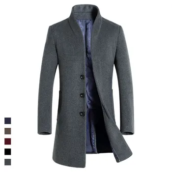 2018 Autumn winter Male Woolen Coats Middle Long Business Jackets Mens solid color Thicken Warm Wool&blends Overcoat Size 3XL
2018 Autumn winter Male Woolen Coats Middle Long Business Jackets Mens solid color Thicken Warm Wool&blends Overcoat Size 3XL