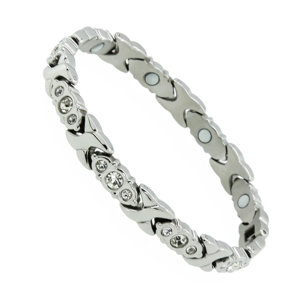New Fashion 38 Health Care Magnetic Therapy Bracelet Stainless Steel Magnetic Bracelet Hologram Bracelets for Women
New Fashion 38 Health Care Magnetic Therapy Bracelet Stainless Steel Magnetic Bracelet Hologram Bracelets for Women
