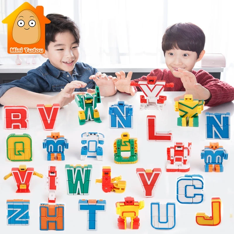 Mini 26PCS English Letters Robot Transformations Puzzle Deformation Alphabet Assembled Kids Educational Toys Gift For Children
Mini 26PCS English Letters Robot Transformations Puzzle Deformation Alphabet Assembled Kids Educational Toys Gift For Children