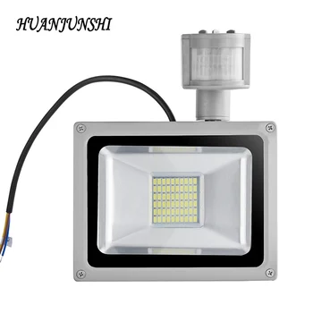 

HUAN JUN SHI LED Flood Light with sensor Waterproof IP65 Outdoor Lighting 30W AC 220V Garden Refletor Spotlight Floodlight 20PCS