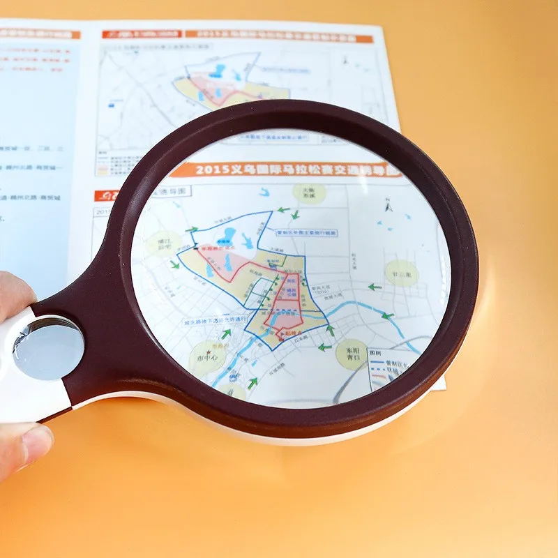 New 70138A/B Handheld 4-LED Light 150mm Old People Reading Double-Light Racket Magnifier
New 70138A/B Handheld 4-LED Light 150mm Old People Reading Double-Light Racket Magnifier