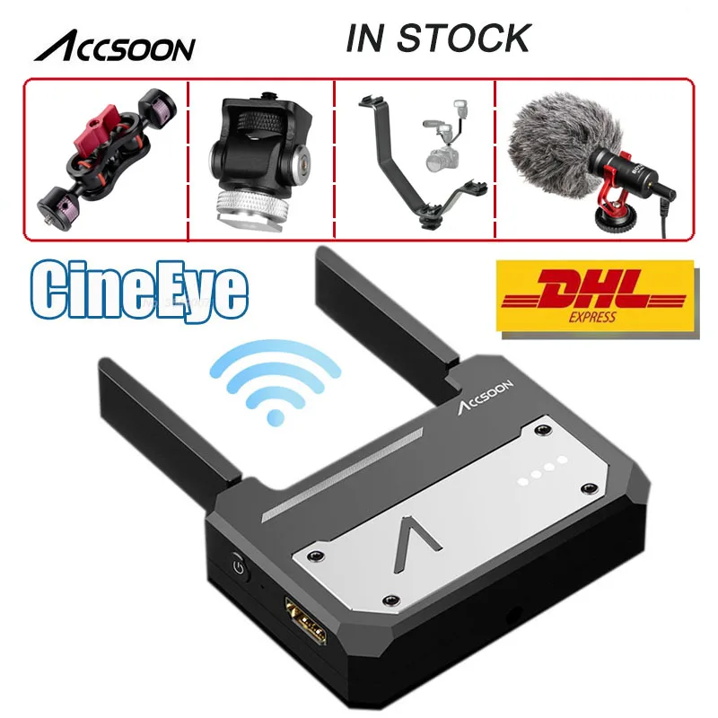 Original Accsoon CineEye 5G 1080P Mini HDMI Wireless Transmission For iPhone for iPad IOS Andriod Phone Device Video Transmitter
Original Accsoon CineEye 5G 1080P Mini HDMI Wireless Transmission For iPhone for iPad IOS Andriod Phone Device Video Transmitter