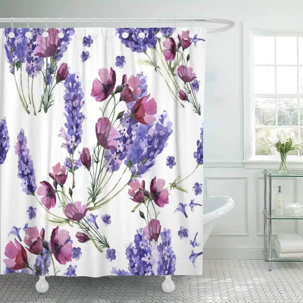 Shower Curtains Bathroom Curtain Wildflower Lavender Flower in Watercolor Full Name of The Plant Aquarelle Waterproof bath
Shower Curtains Bathroom Curtain Wildflower Lavender Flower in Watercolor Full Name of The Plant Aquarelle Waterproof bath