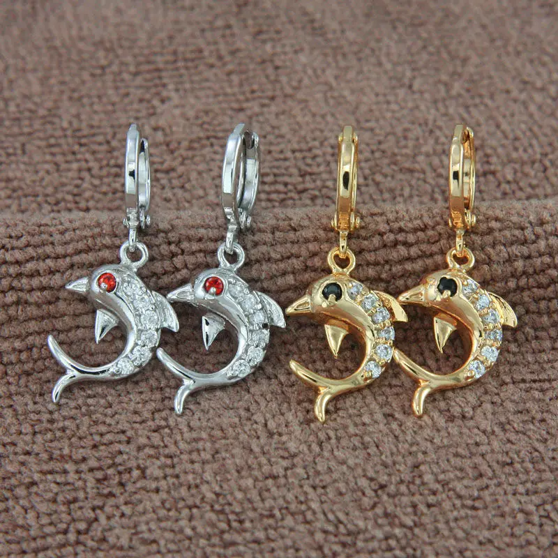 Gold Platinum Dolphin Dangle Earrings For Women Oorbellen Lang Boucle D oreille Pendientes Mujer Orecchini Lunghi Ohrringe EH41K
Gold Platinum Dolphin Dangle Earrings For Women Oorbellen Lang Boucle D oreille Pendientes Mujer Orecchini Lunghi Ohrringe EH41K