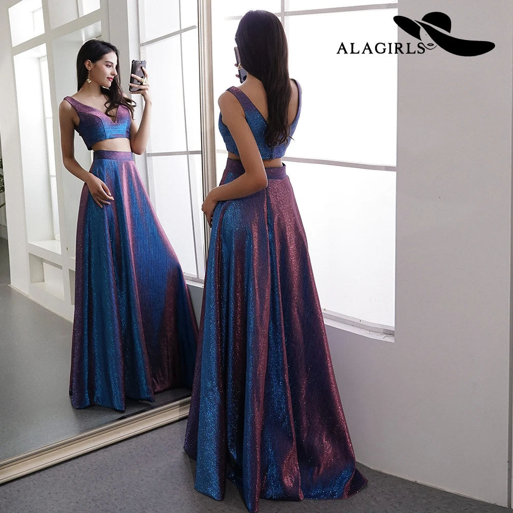 Alagirls Elegant 2-Piece Prom Dress 2019 New Design A Line Evening Dress V-Neck Party Dress Formal Woman Dresses Robes de bal
Alagirls Elegant 2-Piece Prom Dress 2019 New Design A Line Evening Dress V-Neck Party Dress Formal Woman Dresses Robes de bal