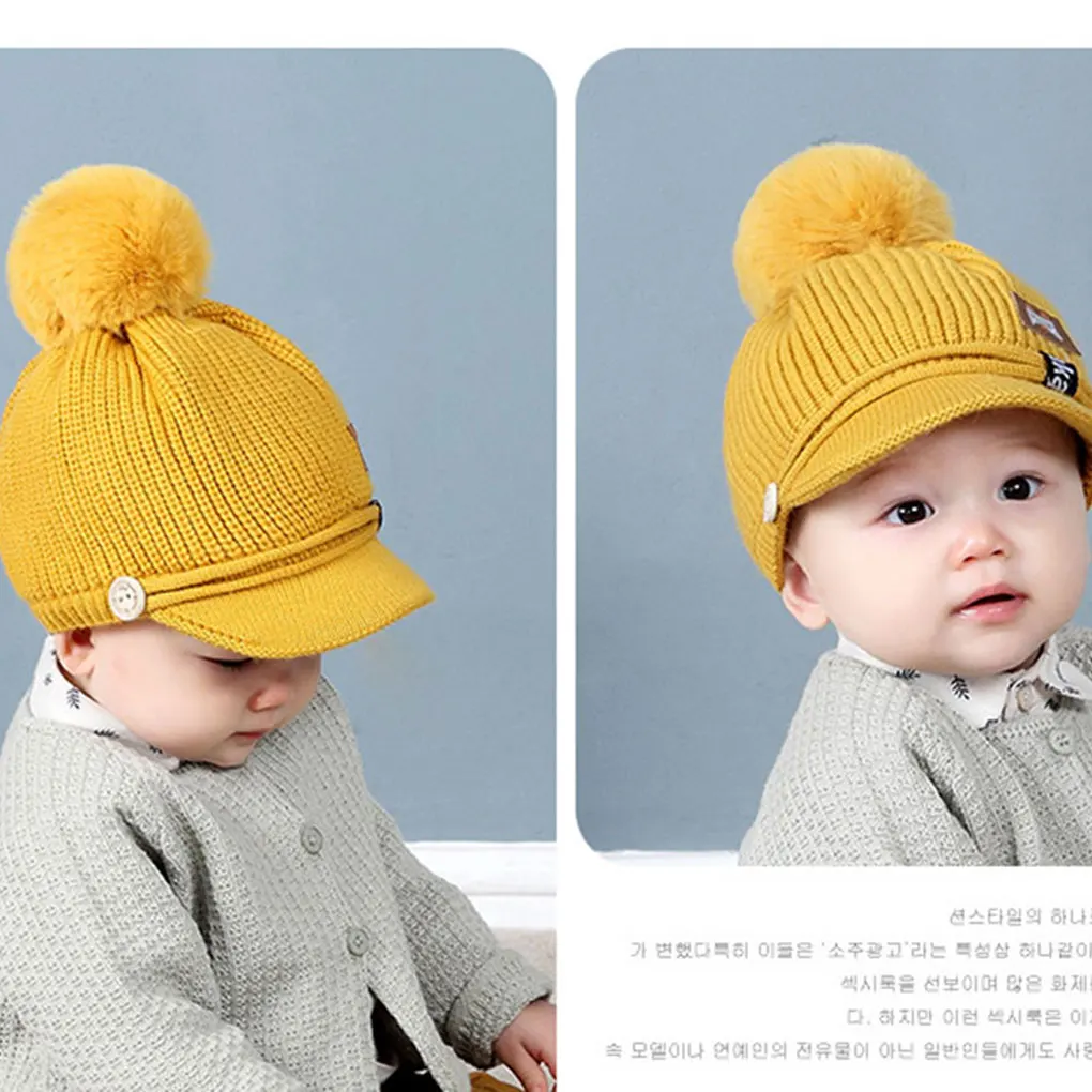 Pompom Decor Baby Infants Knitted Warm Winter Baseball Hat 3-12 Month Toddler Cap Autumn Winner Newborn Winter Kids Baby Hats
Pompom Decor Baby Infants Knitted Warm Winter Baseball Hat 3-12 Month Toddler Cap Autumn Winner Newborn Winter Kids Baby Hats