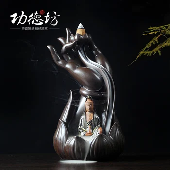 3 Model For Choice Buddha's-hand Guan Yin Backflow Incense Burner Buddhism Ceramic Censer Creative Gift Free Shipping
3 Model For Choice Buddha's-hand Guan Yin Backflow Incense Burner Buddhism Ceramic Censer Creative Gift Free Shipping
