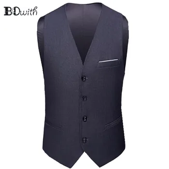 2019 Newest Dark Grey Men's Sleeveless Slim Fit Suit Vest Single Breasted Four Buttons Business Dating Wedding Dress Waistcoat
2019 Newest Dark Grey Men's Sleeveless Slim Fit Suit Vest Single Breasted Four Buttons Business Dating Wedding Dress Waistcoat