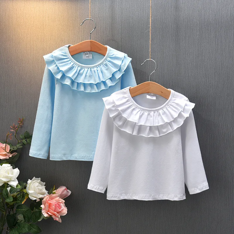 2019 Spring Baby Girl T-shirts infant newborn Tops Kids Long Sleeve Blouse Girls Ruffles Collar Children Clothing AA3422
2019 Spring Baby Girl T-shirts infant newborn Tops Kids Long Sleeve Blouse Girls Ruffles Collar Children Clothing AA3422