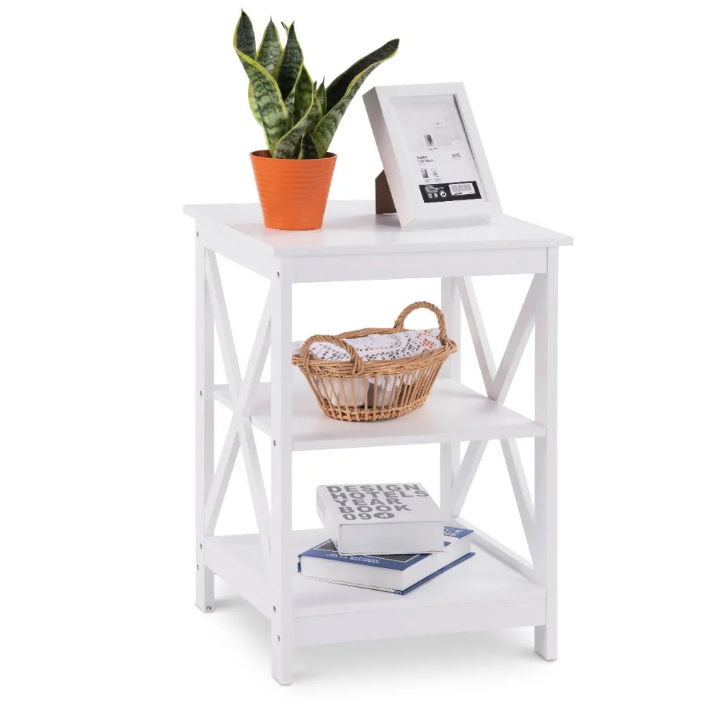 Mesita de Noche con 3 estantes de Almacenamiento de Madera libreria Estante Mueble HW56201WH
Mesita de Noche con 3 estantes de Almacenamiento de Madera libreria Estante Mueble HW56201WH